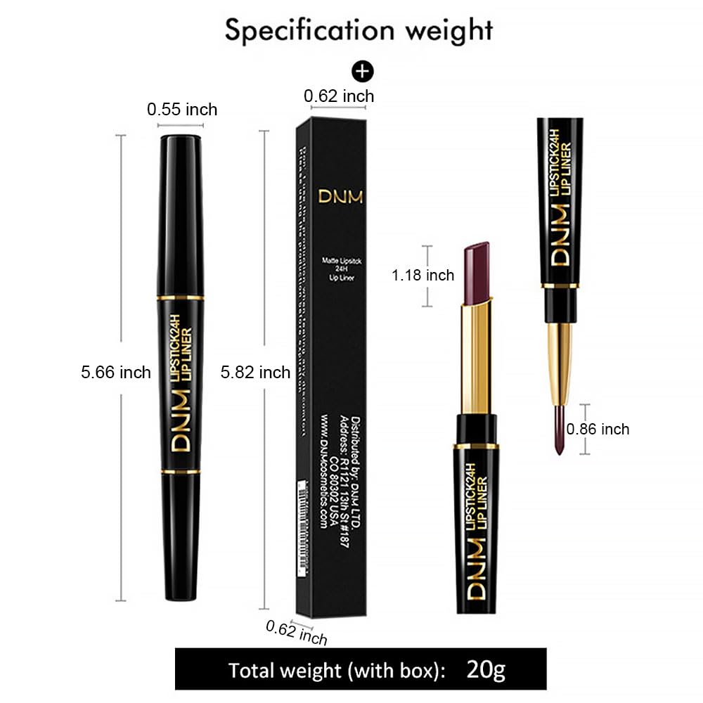 Kaely 2-in-1 Nude Brown Lip Liner & Lipstick Set Kit for Women, Matte Lips Kit with Lip Liner Lip Stains Long Lasting Waterproof 24 Hour Lipstick and Lip Liners Combo Lipliners Pencil Set 12