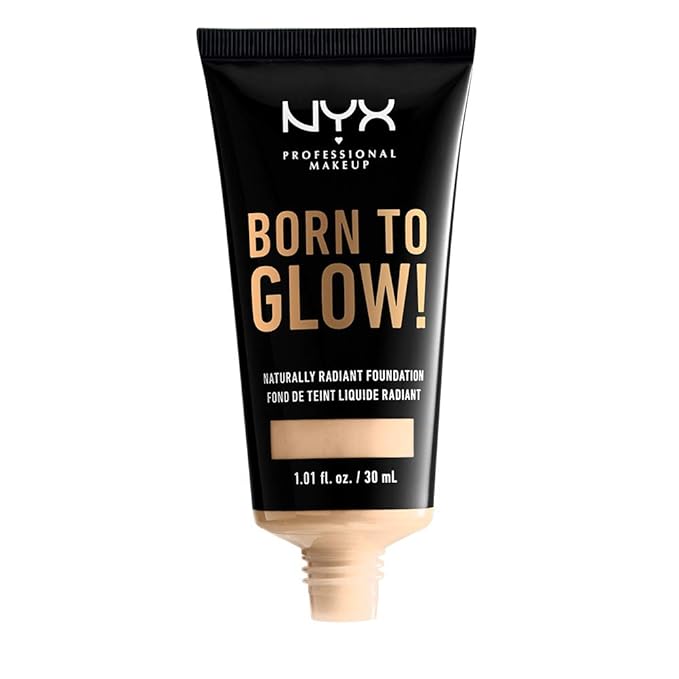 NYX PROFESSIONAL MAKEUP Born To Glow Naturally Radiant Foundation, Medium Coverage - Pale
