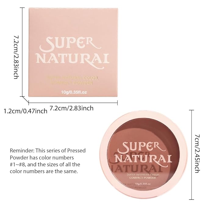 Oil Control Face Pressed Powder, Matte powder setting powder, long-lasting and waterproof loose powder, Flawless Lightweight Face Cosmetics, Cruelty-free, (07, 1 Pcs)