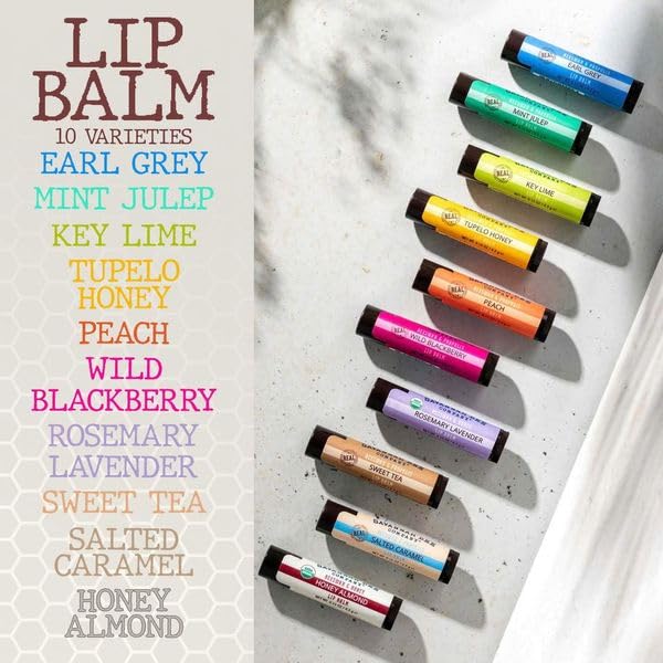 Savannah Bee Lip Balm Hanger 0.15 oz - Invigorating Mint Flavor - Natural Ingredients for Supple, Soft Lips - Convenient Hanger Design (.15 Oz, Key Lime)