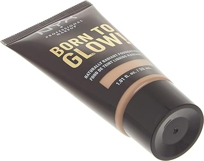 NYX PROFESSIONAL MAKEUP Born To Glow Naturally Radiant Foundation, Medium Coverage - Vanilla