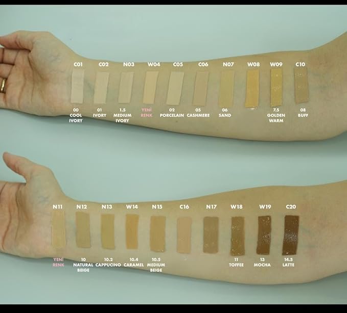 FARMASi Vfx Pro Foundation, Full Coverage Liquid Cream, Lightweight Long Lasting Coverage, Breathable Skin Moisturizer with Color True Matte Blending, Face Makeup, 1 fl. oz / 30 ml - Cool Light 01