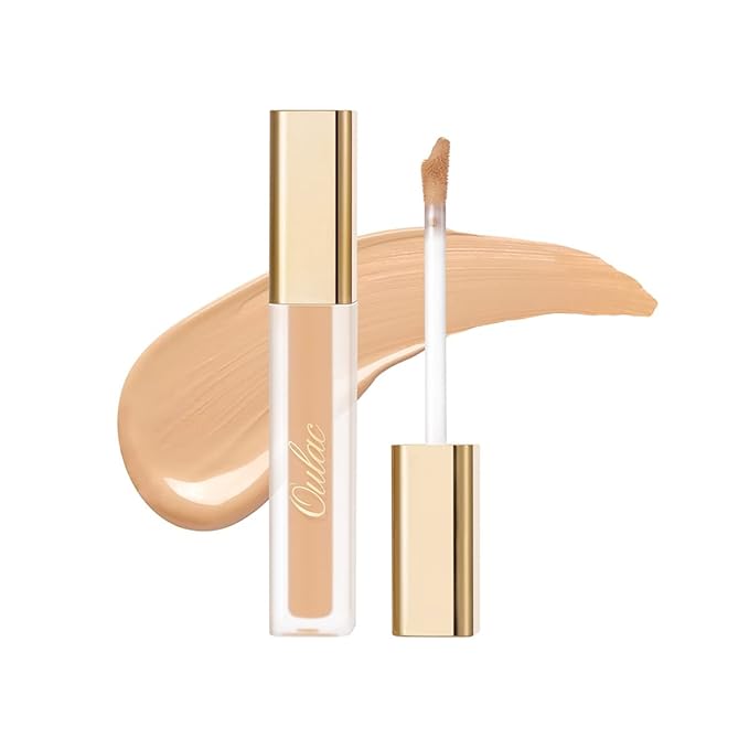 Oulac Concealer Full Coverage, Concealer Stick for Dark Circles, Hydrating Concealer Infused with Hyaluronic Acid, Lightweight, Long Lasting, Vegan Concealer 3.8ml, Shade: W6 Honey