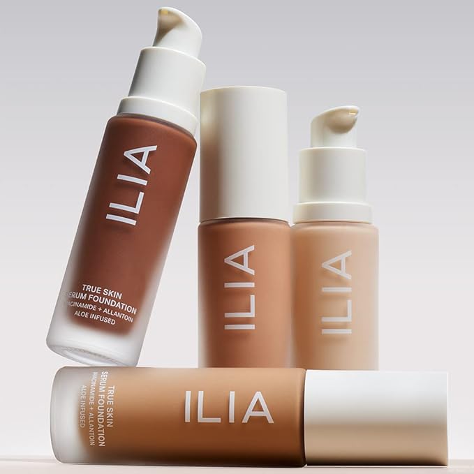 ILIA - True Skin Serum Foundation | Non-comedogenic, Cruelty-Free, Vegan, Weightless Feel, Buildable Coverage, Safe For Sensitive Skin (Milos SF8)