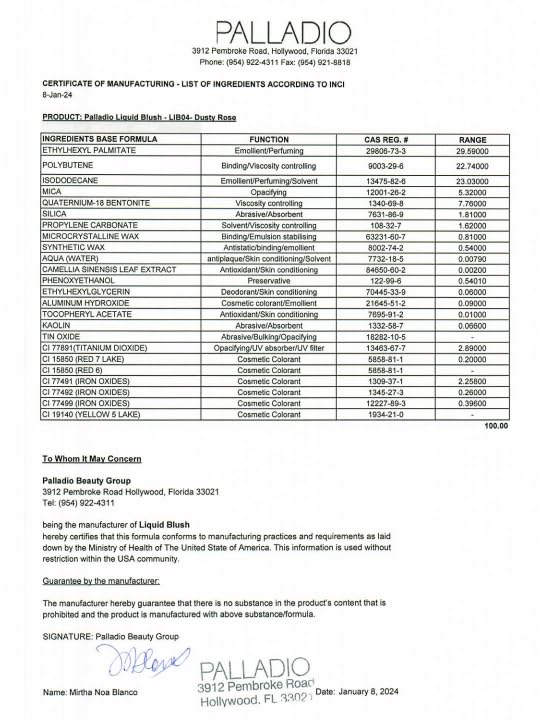 Palladio Liquid Blush for Cheeks & Lips 2-in-1 Makeup Face Blush, Weightless Cream Formula, Smudge Proof Long-Wearing Pigmented Blush, Natural Look Makeup Face Blushes, Dewy Finish, Dusty Rose