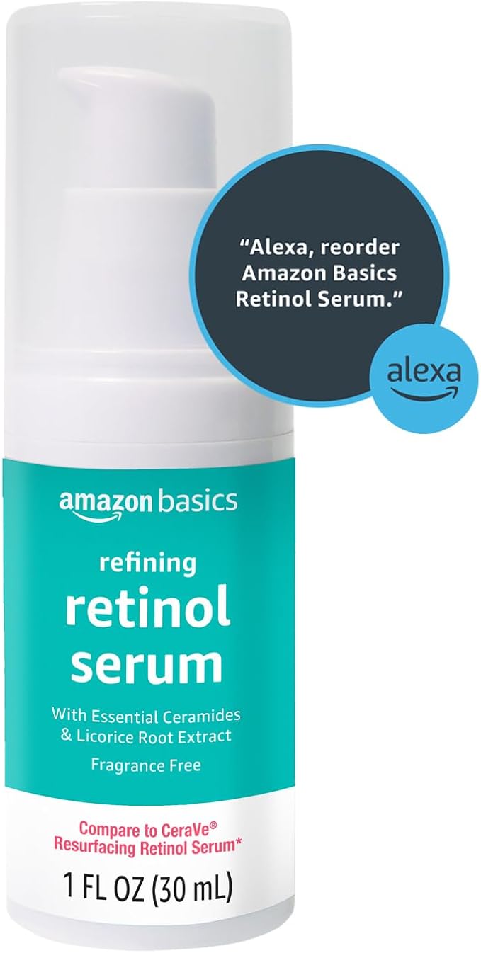 Amazon Basics Retinol Serum for Face, 1 Fluid Ounce, 1-Pack