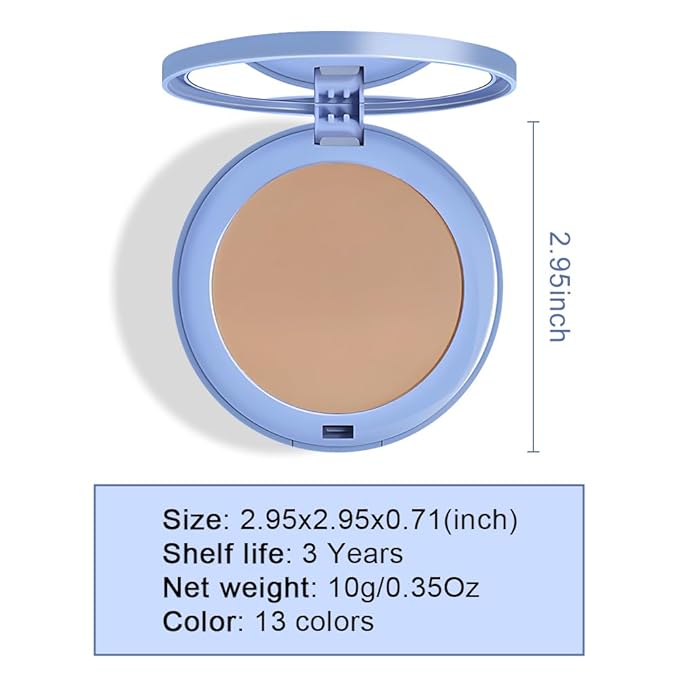 Oil Control Matte Perfection Face Pressed Powder, Matte Smooth Flawless Setting Powder Makeup, Polvo Compacto De Maquillaje, Waterproof Long Lasting, Cruelty Free, 0.35Oz(220 Sand, 1)