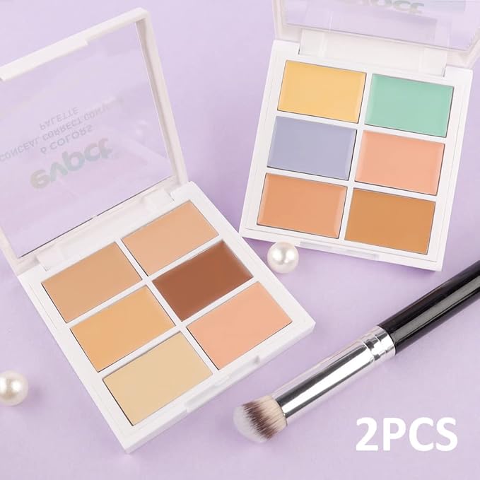 Concealer Cream Makeup Palette Color Corrector,Under Eye Brightener Concealer Dark Circle Concealer Palette,Waterproof Foundation Cream Based Makeup Palette Full Face Contour Kit for Beginners