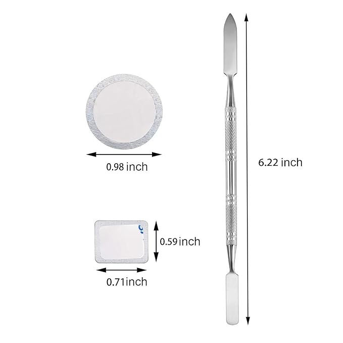 4 layers Empty magnetic Book Shaped palette (Black PU leather surface)with Depotting Spatula and 100 piece Metal Stickers