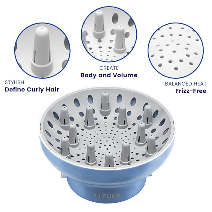 Universal Hair Diffuser “Super Sturdy” 1.7 Inch to 2.6 Inch for Natural Curly and Wavy Hair, Hair Dryer Attachment (Pink 2 Aroma Upgrade)