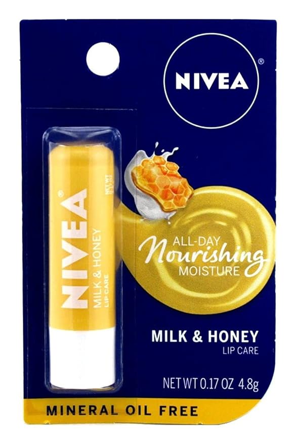 NIVEA A Kiss of Milk & Honey Natural Defense & Soothing Lip Care 0.17 oz