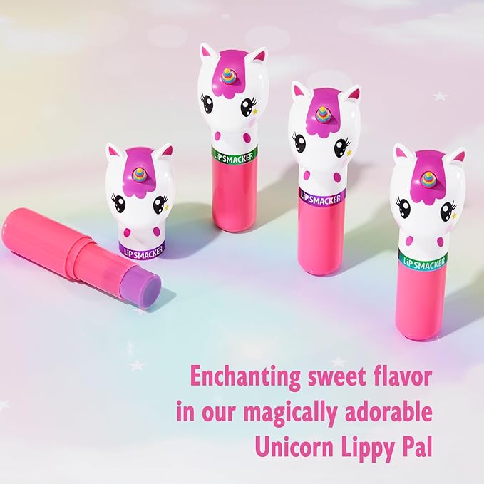 Lip Smacker Unicorn Palette Sparkle & Shine Eyeshadow Makeup Gift Set for Girls Including Lippy Pals Lip Balm