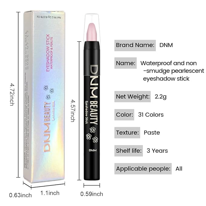 Kaely Cream Eye Shadow Sticks, Lilac Matte Eyeliner Pencil Eyeshadow Palette Makeup, Eye Highlighter Brightener Stick for Older Women Waterproof Pigmented, sombras para ojos, New-65
