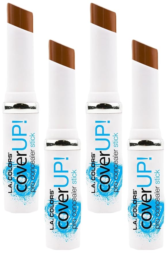 L.A. Colors Cover Up! Concealer Stick, Cafe, 1 Ounce (Pack of 4)