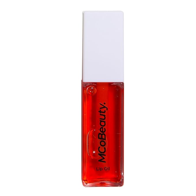 MCoBeauty Lip Oil Hydrating Treatment, Sheer Red, Moisturizing Shine for Naturally Beautiful Lips, Vegan, Cruelty Free Cosmetics