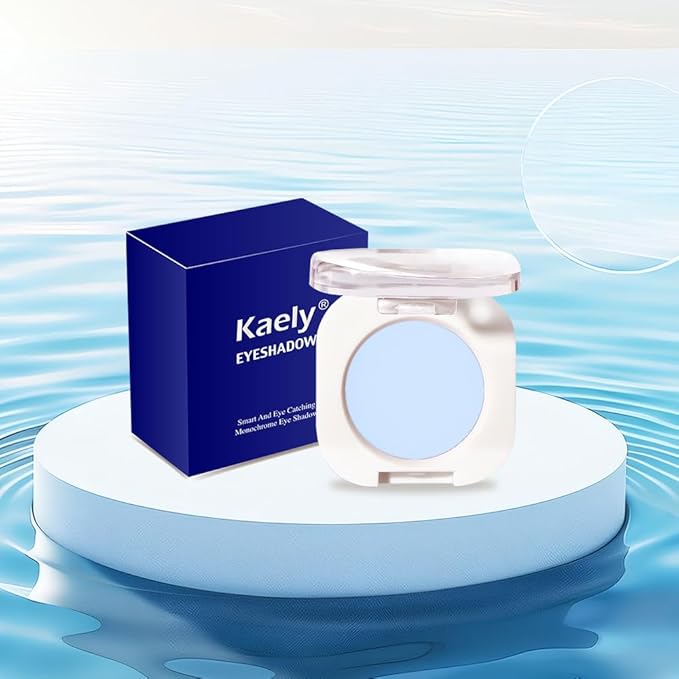 Light Blue White Single Eyeshadow Makeup, Neutral Powde Eye Shadow for Women, Light White Matte Singles Eyeshadow Palette Pigmented Waterproof,sombras para ojos,Girls Monochrome Eyeshadows Gift