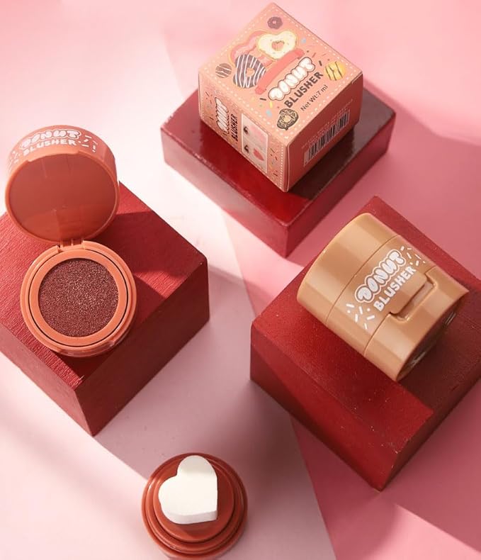 Stamp Liquid Blush Stamp Blush with Heart Shaped Applicator Natural Long Lasting Blush, Light and Airy Makeup for Women (6)