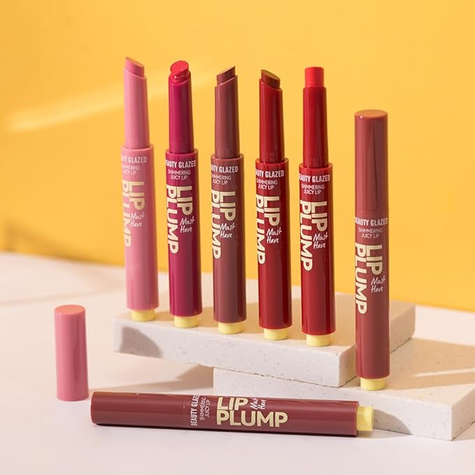 MAEPEOR Hydrating Lip Plumper 12 Colors Moisturizing Shiny Juicy Lip Balm Long Lasting Nourishing Lip Pluming Balm(Color 08)