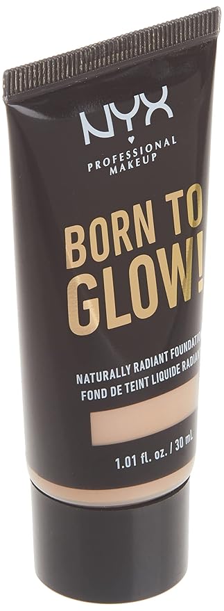 NYX PROFESSIONAL MAKEUP Born To Glow Naturally Radiant Foundation, Medium Coverage - Light