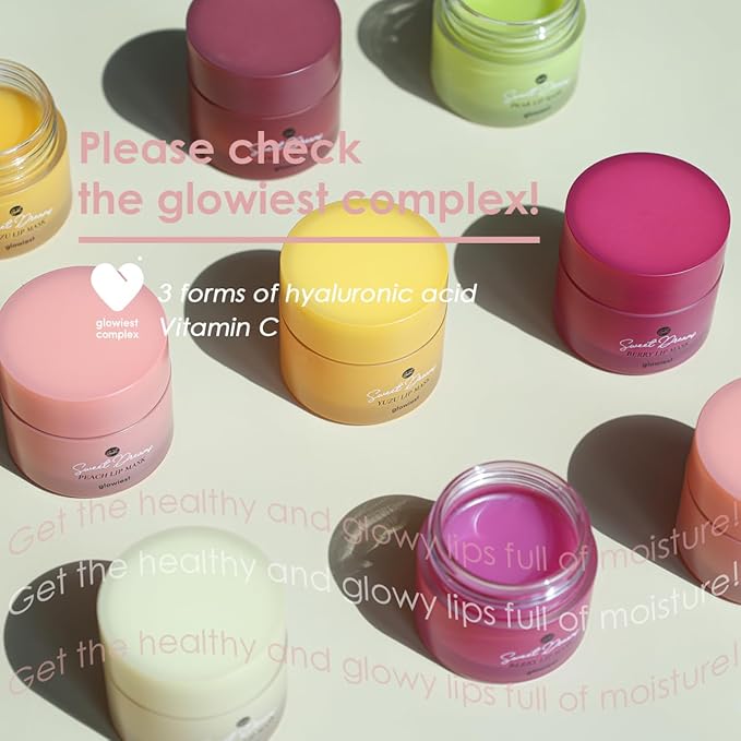 Sweet Dreams Lip Mask: Nourishing, Plumping and Hydrating Lip Balm | Ecofriendly Lip Sleeping Mask | Hyaluronic Acids + Vitamin C + Shea Butter + Antioxidants | Green Grape - 0.7 oz.