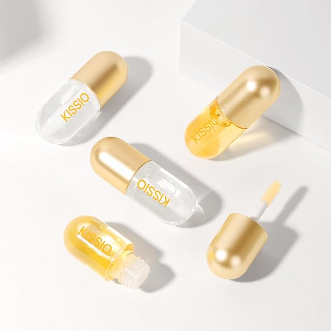 KISSIO Lip Plumper,2 PCS Natural Lip Plumper,Lip Enhancer, Natural Plumping Lip Serum, Lip Plumping Balm,Lip Plumper Pro,Hydrated Beauty Lips 5.5ml, Day And Night