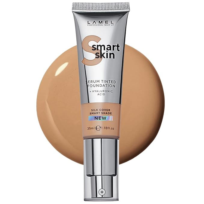 Lamel- Smart Skin Serum Tinted Foundation - 406 Medium Beige | Smoothens skin | Weightless texture| Blurs pores | All-day wear | 35ml