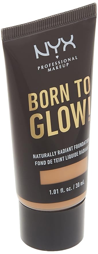 NYX PROFESSIONAL MAKEUP Born To Glow Naturally Radiant Foundation, Medium Coverage - Medium Olive