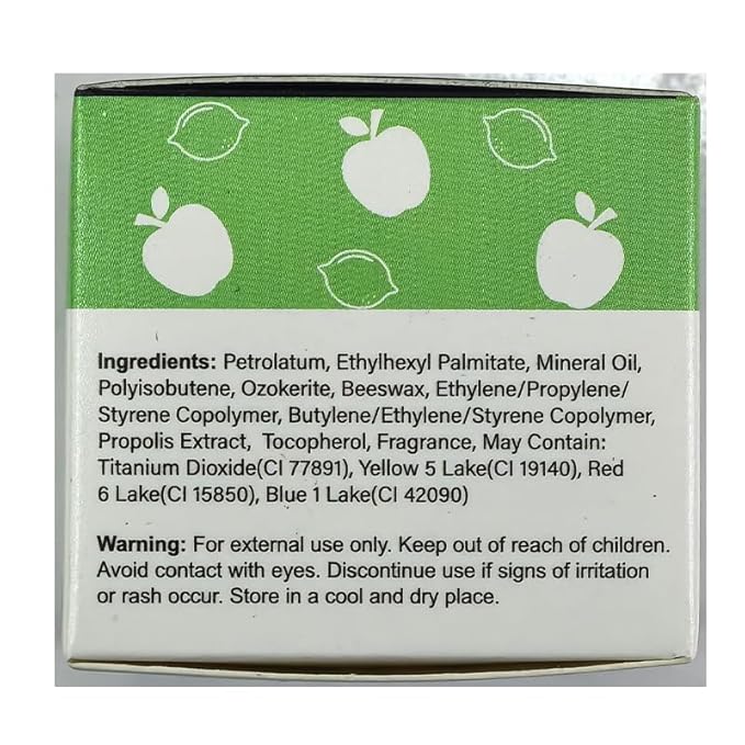 Apple Lime Sleeping Lip Mask, Bee Lip Balm Lip Mask Honey Pot, Lip Mask Overnight Propolis Moisturizing Lip Balm with Stick, Hydrating Repair Prevention Dry & Cracked Lip Scrubs Exfoliato