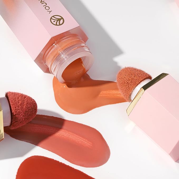 YOUNG VISION Liquid Cheek Blush -Soft Cream Rouge/Blusher Makeup, Buildable Gel-Cream Formula, Long-Wearing, Dewy Finish