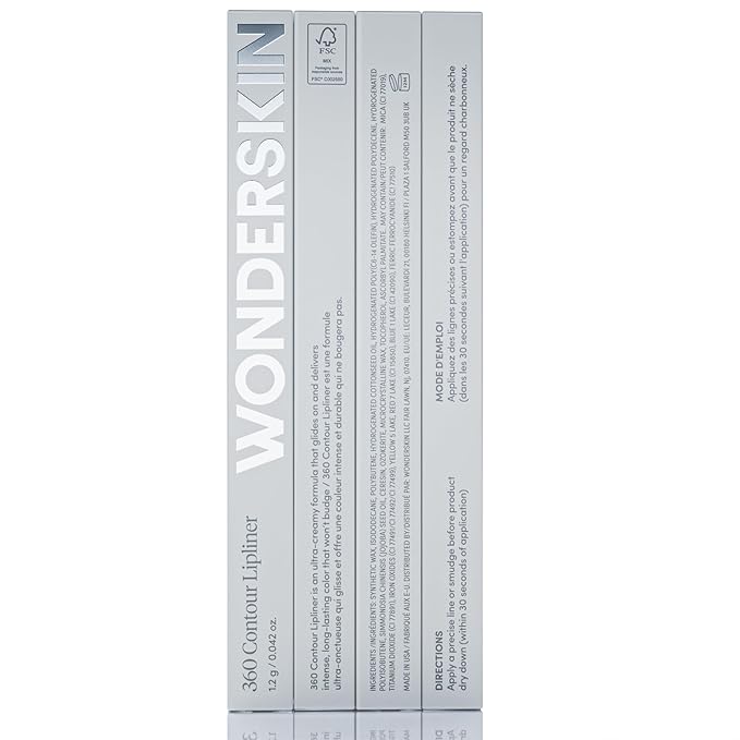 Wonderskin Lip Liner Pencil - 360 Contour Lipliner, Long Lasting, Sharpenable, Waterproof and Transfer-Proof Nude Lip Liner Pencil (Ruby)