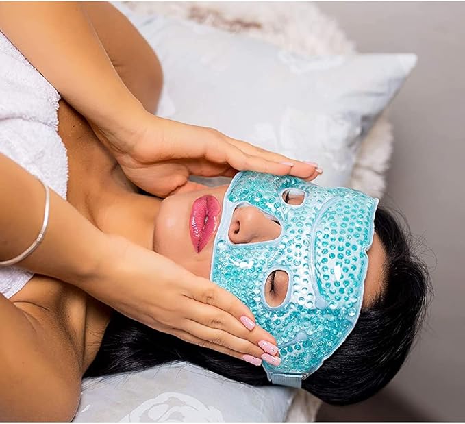 Reusable Gel Eye Mask, Cooling Eye Mask Reusable Small Ice Pack Under Eye Patches, Eye Hot Cold Treatment Pack for Redness, Pain Relief and Eye Relax, Pink,1 Pack