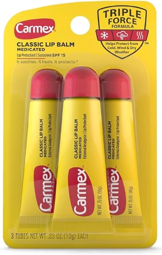 Carmex Classic Lip Balm, 0.35 Ounce (Pack of 3)