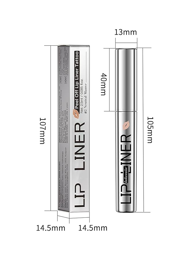 Erinde Lip Liner Peel Off Lip Stain, Long Wear Tattoo Lip Liner with Tweezer, Matte Peel Off Lipliner Stain, Long Lasting, Waterproof, Transfer-proof, Easy to Use & Natural Finish, Rose Pink