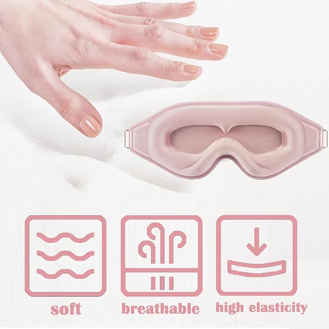 Eye Mask for Lash Extensions, Sleeping Mask for Women, 3D Contoured Eyelash Sleeping Mask for Extensions, Eye Covers for Sleeping for Travel, Airplane, Meditation