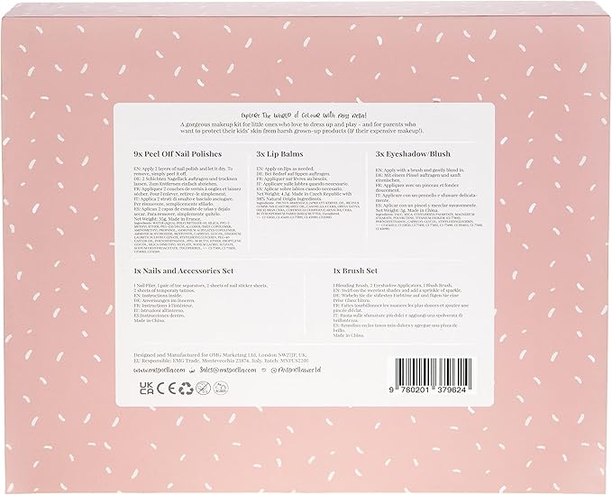 MISS NELLA Pop-up Beauty Suitcase, Nails and Accessories Set, Perfect for Children and Teens, Great for Parties and Sleepovers- Kid Friendly and Non-Toxic