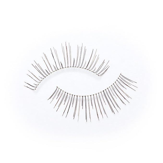 Eylure Naturals No. 020 Reusable Eyelashes, Adhesive Included, Black, 4 Pairs