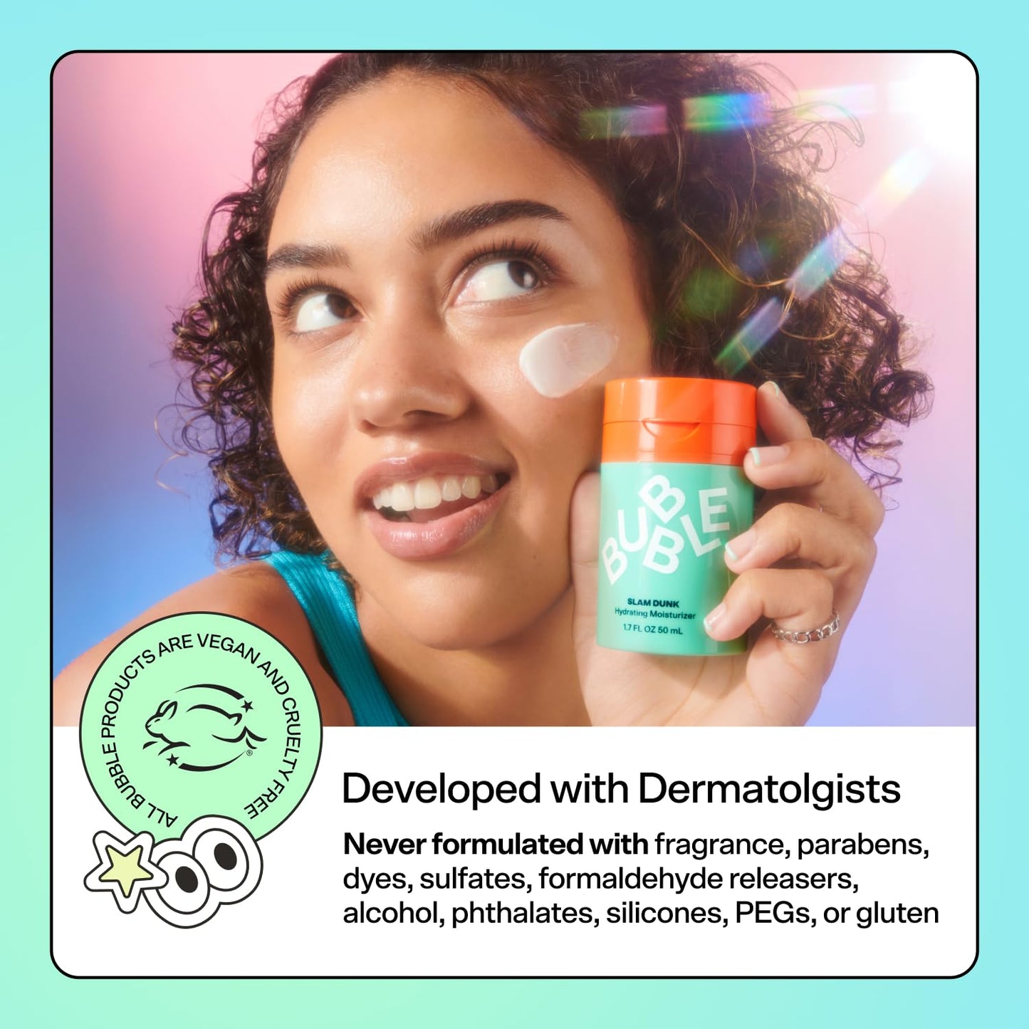 Bubble Skincare Fresh Start Gel Cleanser - Gentle Exfoliating Face Wash for Oily Skin - Formulated with Aloe Vera Juice + Caffeine to Protect and Soothe Complexion (50ml)