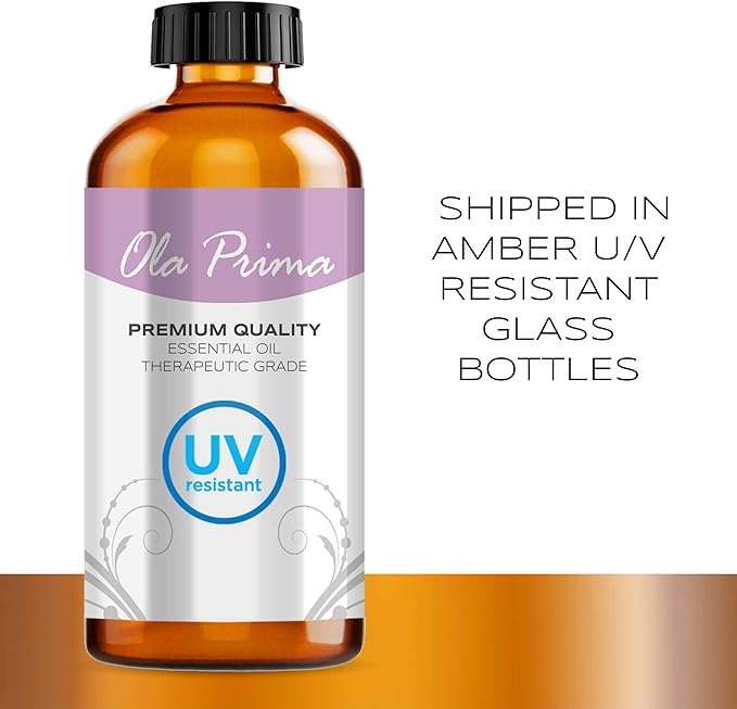 Ola Prima Vanilla Essential Oil 16oz – Therapeutic Grade Big Bottle for Aromatherapy, Diffuser & Candle Making, Vanilla Candle Scent - Essential Oils