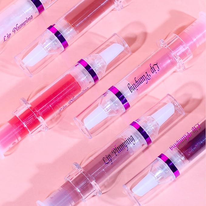Lip Plumper Booster,Plumping Lip Gloss Spicy Lifter Shimmer Oil Hydrating High-Shine Volumizes Fuller Lip Glass Mirror Glaze Plump and Pout Lip Plumper Nourishing for Women Girls Makeup#1