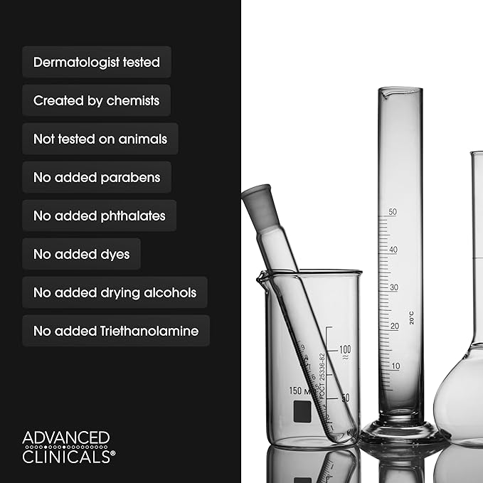 Advanced Clinicals Collagen Peptides Body Lotion + Hyaluronic Acid Moisturizer 2PC Skincare Set For Women & Men | Dry Skin Moisturizing Body Cream Helps Diminish Appearance Of Crepey Skin, 2PC Bundle