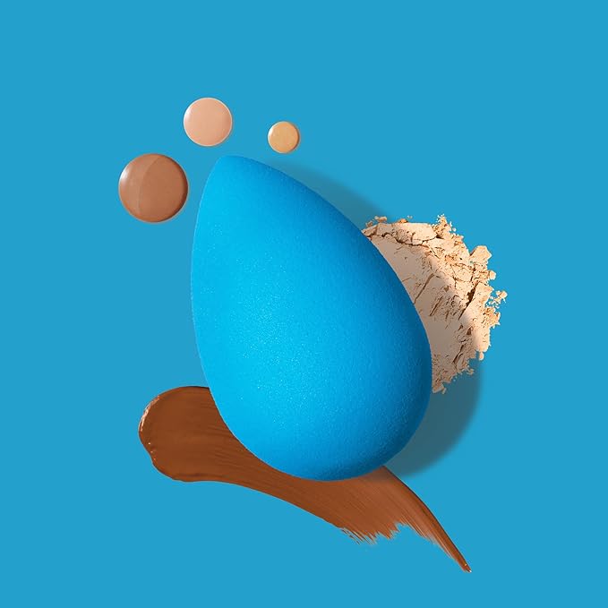 Beautyblender® | Topaz Sky Beauty Blender Makeup Sponge, Super-Soft Foam Easily Blends Foundations, Powders & Creams, Made in USA, Reusable, Washable, Streak Free Application, Vegan, Cruelty Free