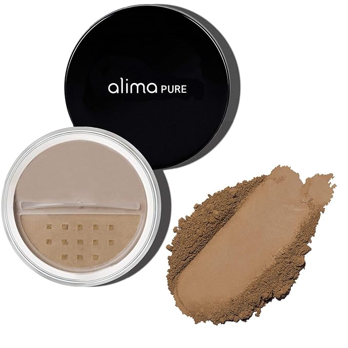 Alima Pure Matte Foundation Loose Mineral Powder Foundation Makeup, Loose Powder Makeup Oil Free Talc Free Powder, Natural Makeup Mineral Foundation Full Coverage Natural Foundation Powder .15 oz/4.5g