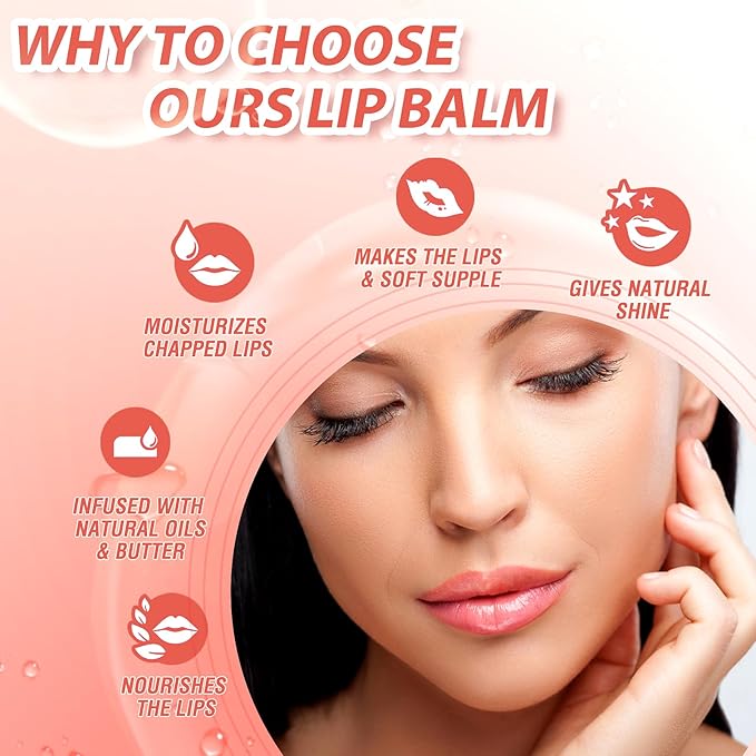 2Pack Big Brush Head Hydrating Lip Glow Oil Plumping Lip Tint, Hydrating Lip Gloss Tinted Lip Balm Transparent Lip Care, Long Lasting Nourishing Non-sticky Fresh Texture (Cherry+Coco)