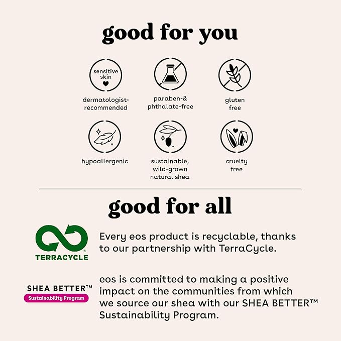 eos 100% Natural & Organic Lip Balm Sticks- Vanilla Bean, All-Day Moisture, Dermatologist Recommended, 0.14 oz, 2-Pack