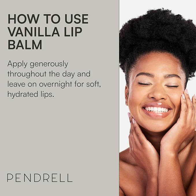 Vanilla Lip Balm - Soothing and Hydrating Lip Balm for Men and Women - Infused with Hyaluronic Acid, Shea Butter and Vitamin E - 30g