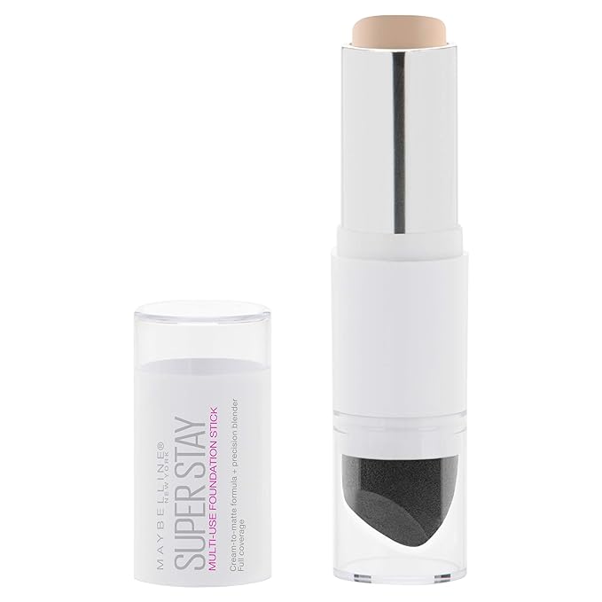 Maybelline New York Super Stay Foundation Stick For Normal to Oily Skin, Natural Ivory, 0.25 oz.