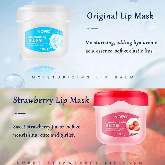 Lip Balm Hydrating, Lip Balm Lip Sleeping Mask, Lip Moisturizer For Lip Care, Lip Mask Overnight Nourishing Cracked Lips, Lip Care Products Birthday Gifts Set For Teens â 8pcs