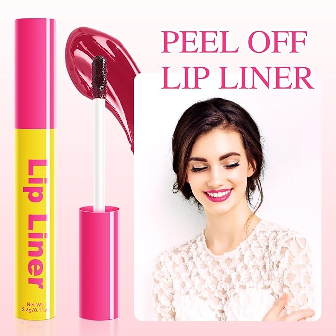 Lip Stain - Lip Stain Peel Off Long-Lasting with Matte Finish Waterproof & Transfer-Proof, Lip Liner Moisturizing & Nourishing Non-Stick Cup Highly Pigmented Color Lip Tint (04 Rose)