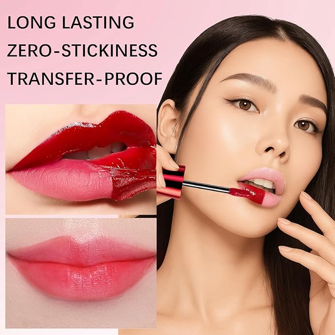 QueenDiary Lip tint Peel Off Lip Stain,Lip Stain Waterproof, Lip Tattoo Peel Off with Matte Finish, Long Lasting, Transfer-proof, Highly Pigmented Color (Neon Rose Stain)