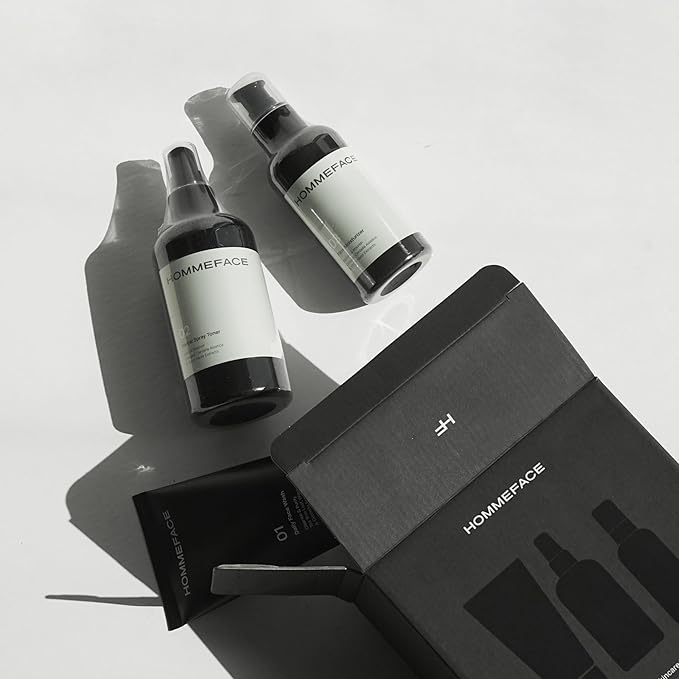 HommeFace Daily Trio Skin Care Set for Men, 3-Step Routine